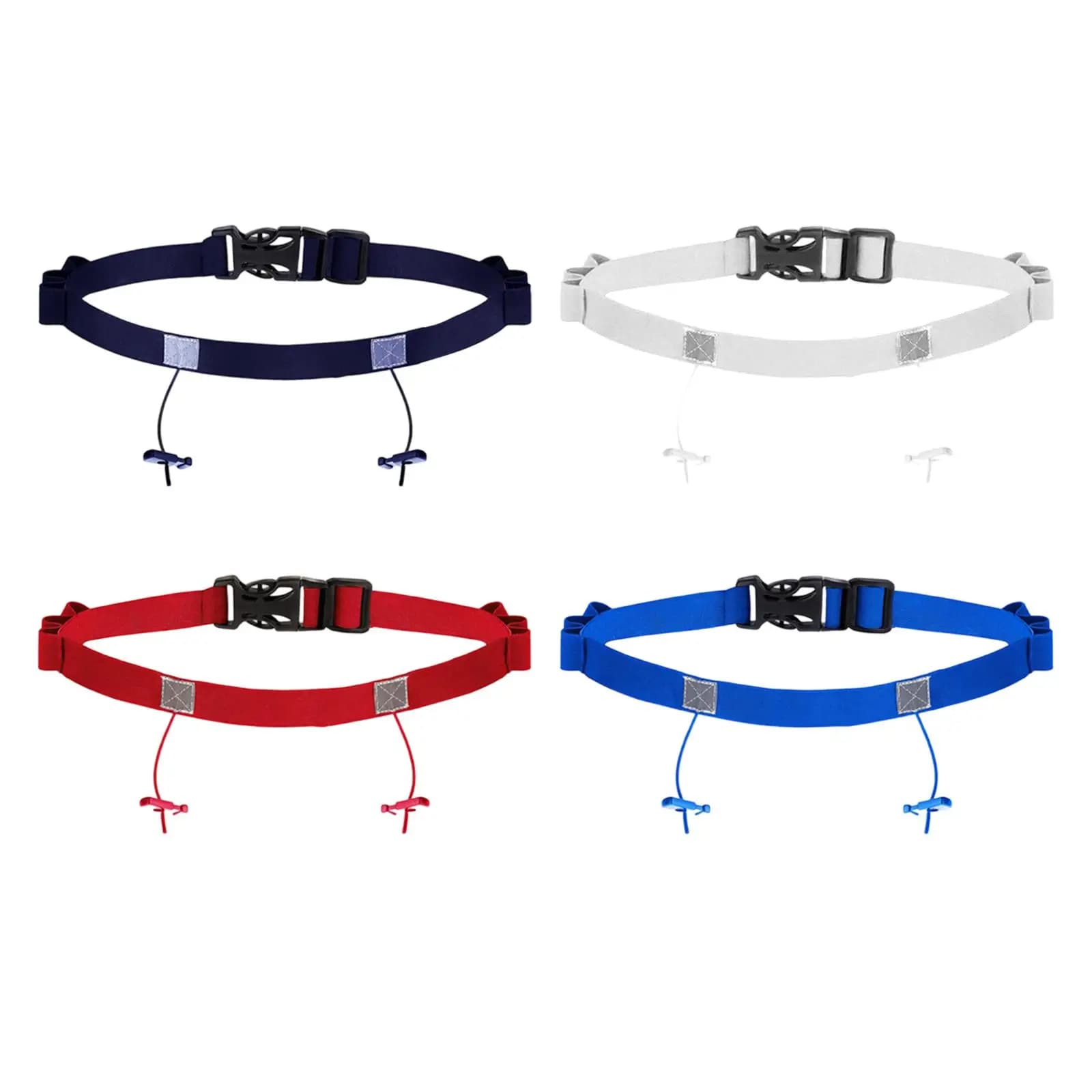 Marathon Belt with Adjustable Nylon Elastic Band Reflective Race Number Holder for Running Cycling Triathlon Training