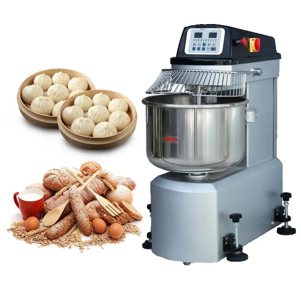 Impastatrice a Spirale da 10 kg, Attrezzatura per Pizzeria, Impastatrice Reversibile per Pane, Macchina Impastatrice per Farina