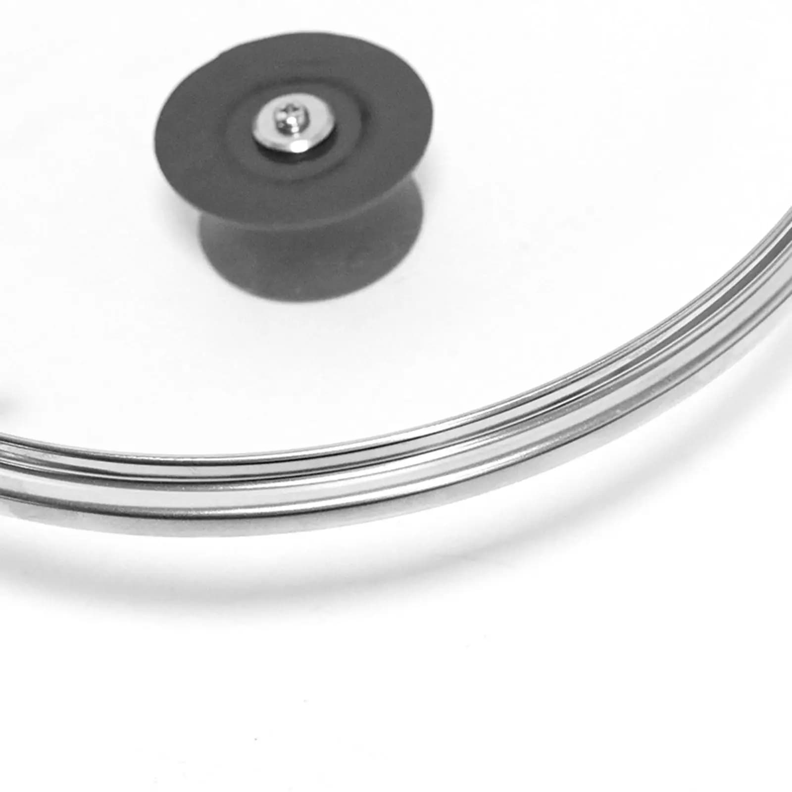 Coperchio in Vetro Trasparente con Manico Ergonomico in Silicone, Resistente al Calore, per Pentole e Padelle, per Cucina Domestica