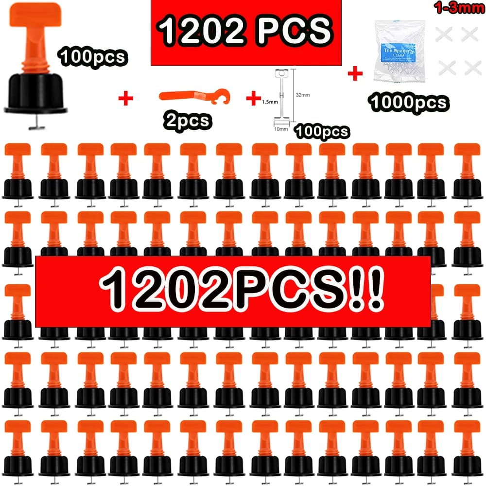 11-1202PCS Floor tile leveling system Clip Construction tools Set Leveller Regulator Tiles Wall Mounting Manual tools Localizer Spacers