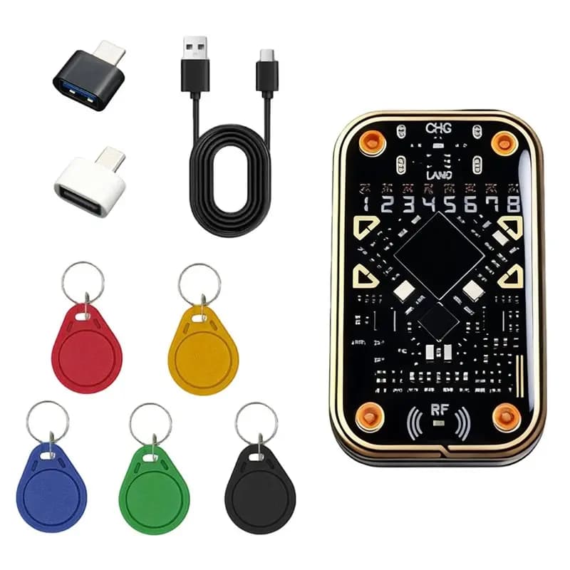 A55T Chameleon Ultra V2.0 Duplicatore NFC 125Khz 13.56Mhz Lettore di Chip RFID Smart Decoder per Schede e Portachiavi 5XUID