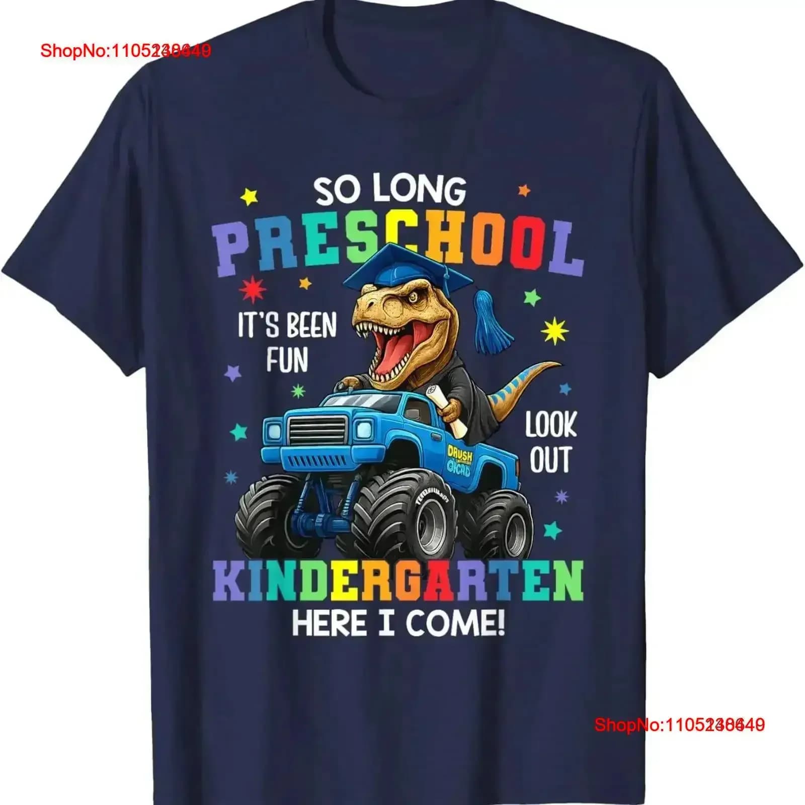So Long Prescolare Laurea Classe 2025 Dinosauro Bambini Ragazzi T Shirt vintage Abiti firmati lavati Leggermente casual vintage