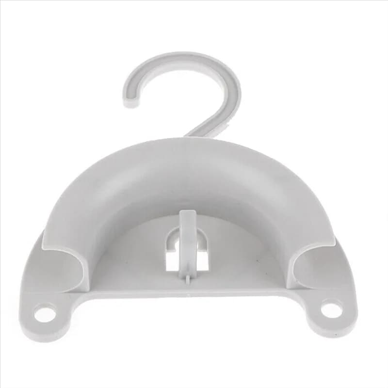 Supporto per Tubo CPAP A25P con Gancio e Ventosa in Plastica Bianca per Asciugatura Dopo la Pulizia di Parti di Macchine per il Sonno e la Respirazione