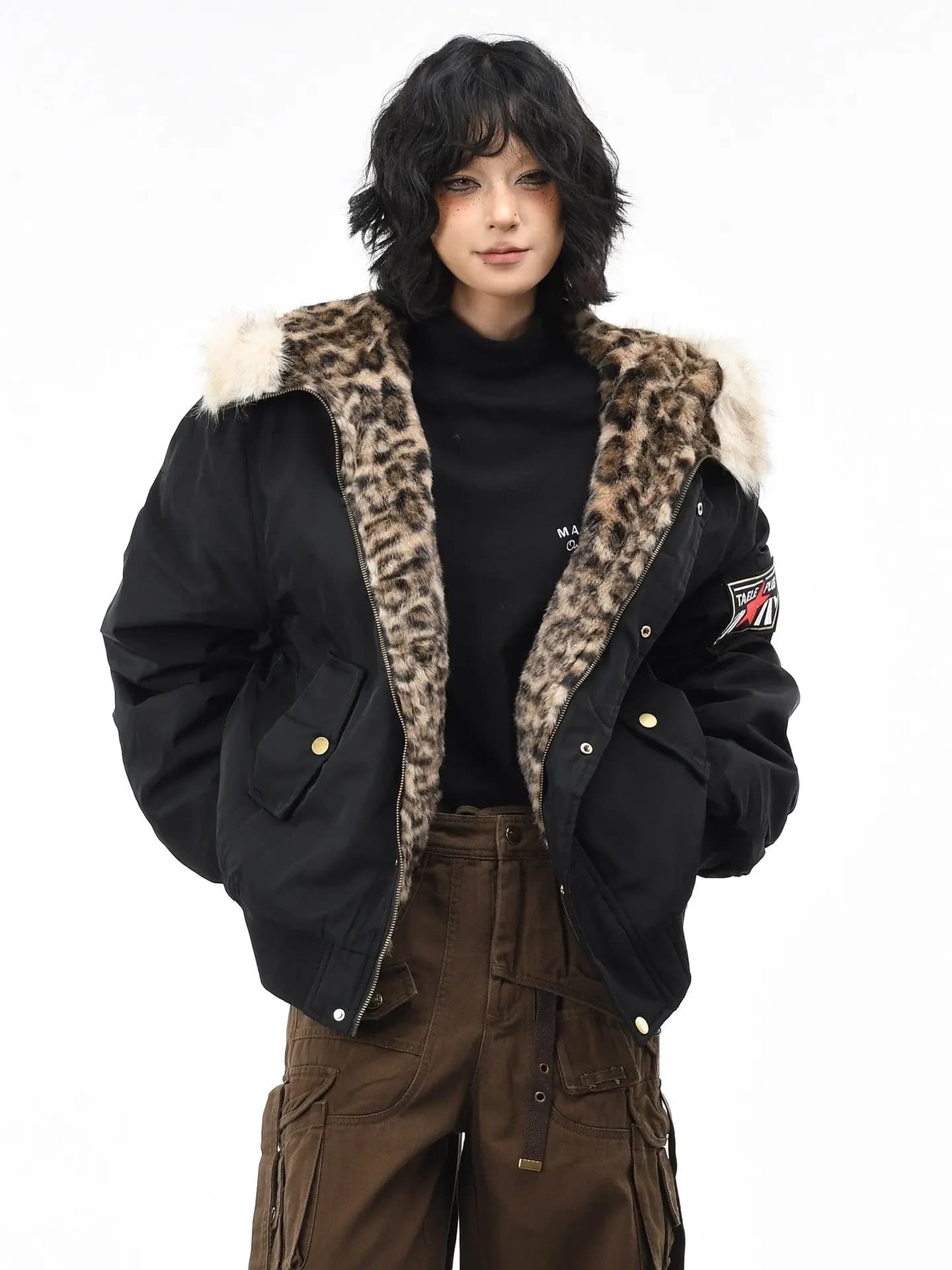Giacca Bomber con Collo in Pelliccia, Giubbotto Estivo Imbottito in Piuma, Stile Cinese, Soprabito Morbido, Moda Termica