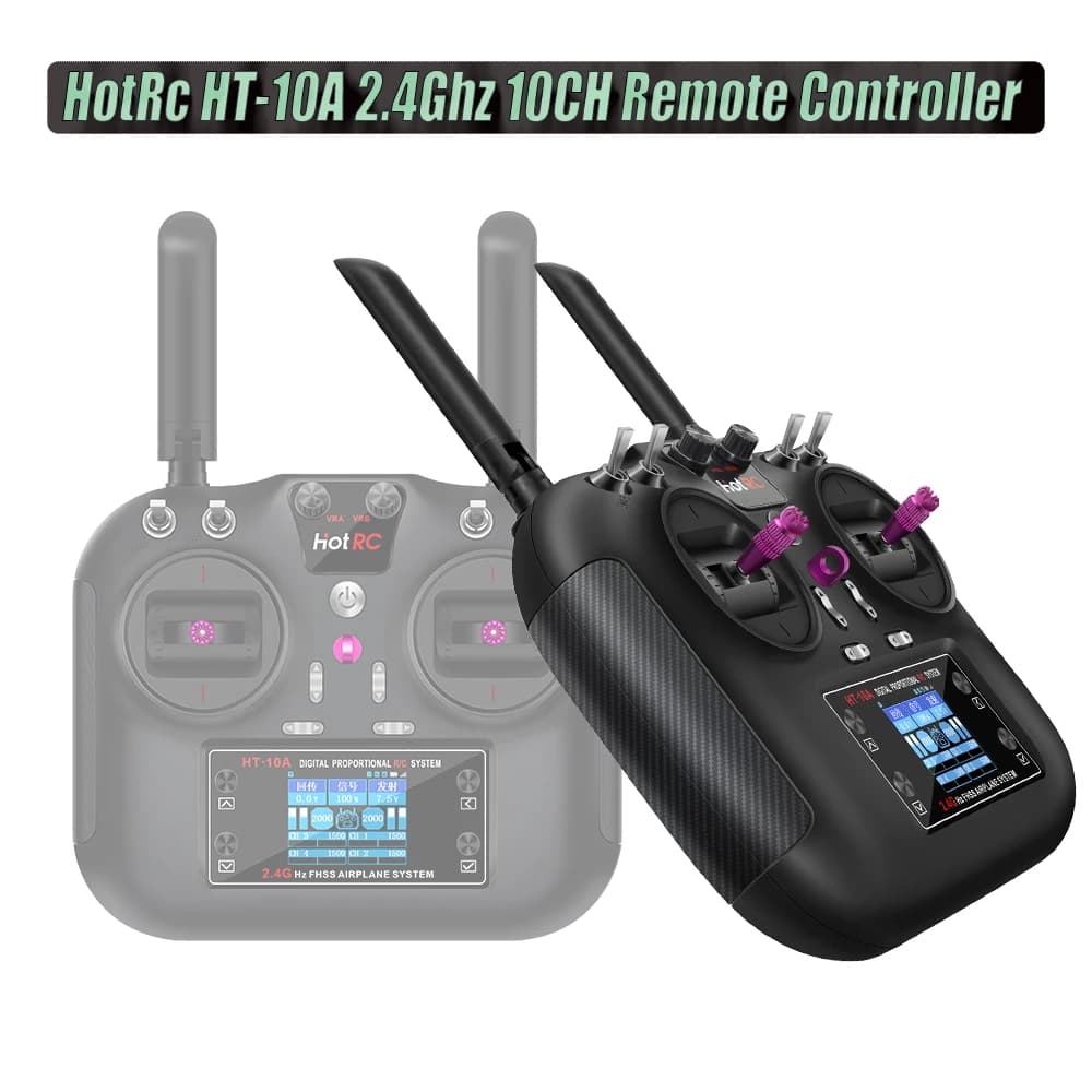 Hotrc Hot rc HT-10A HT10A 2.4Ghz 10CH Remote Control F-10A F10A Receiver Aircraft Vehicle Drone Accessories Parts