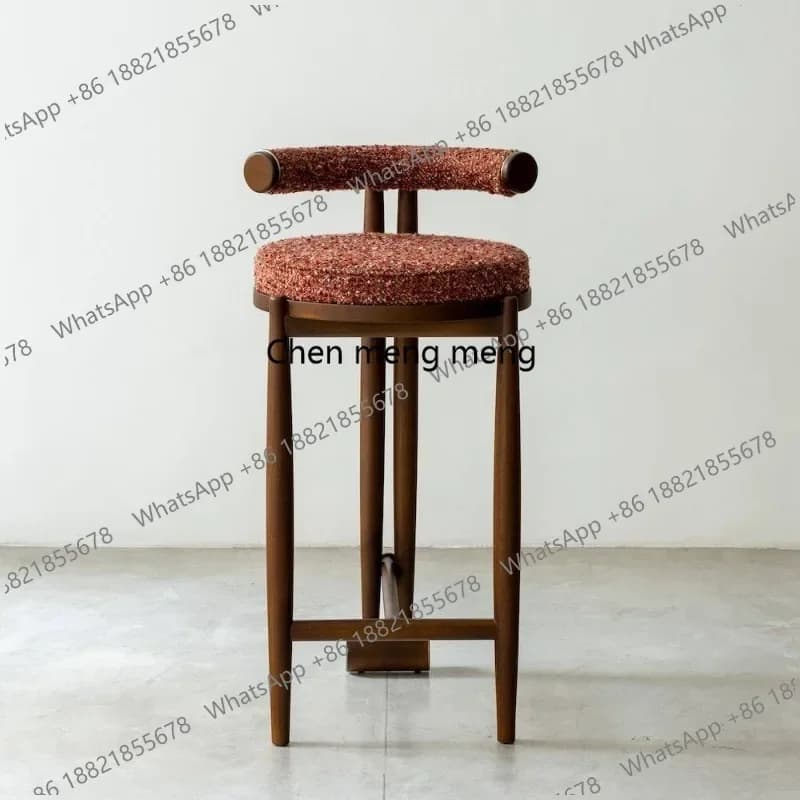 Sgabelli da Bar in Legno Marrone con Gambe in Legno, Design Nordico Robusto, Ergonomici e Unici, Ideali per Ristoranti e Sale da Pranzo - Offerta Speciale