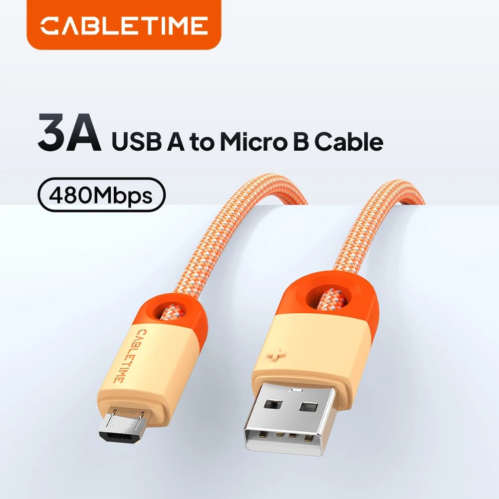 CABLETIME Micro USB Cable 3A Fast Data charge Mobile Phone Micro USB Cable for Xiaomi 10 Redmi Huawei LG Data Cable Cord
