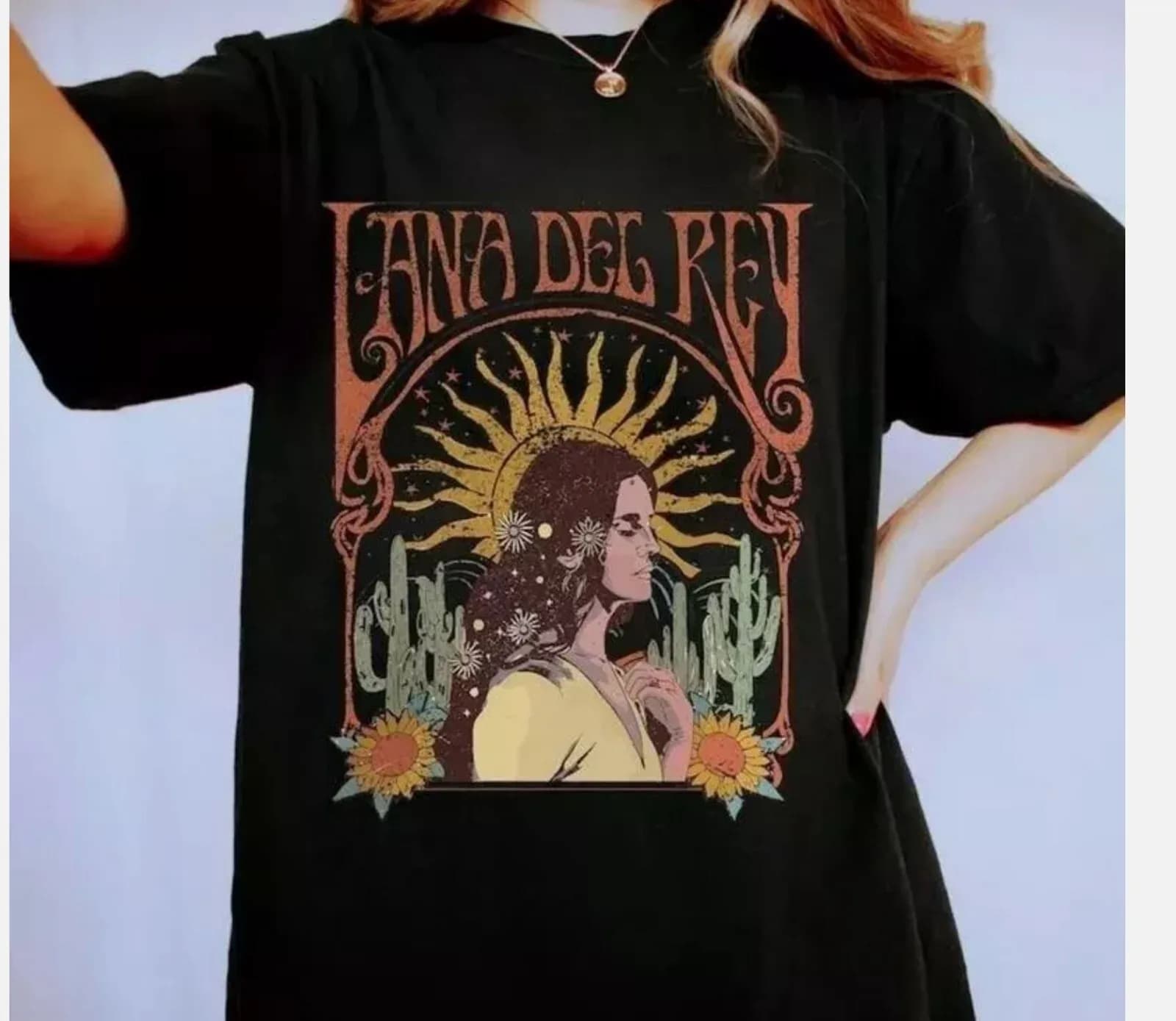 Lana Del Rey Music Tour Black T Shirt Full Size S-5XL