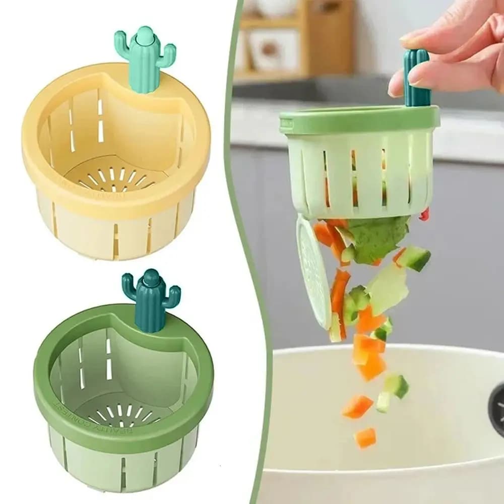 Anti-intasamento Cactus Lavello della cucina Scarico Filtro A prova di perdite Raccoglitore di rifiuti alimentari Lavello Cestello di scarico Facile pulizia con rondella