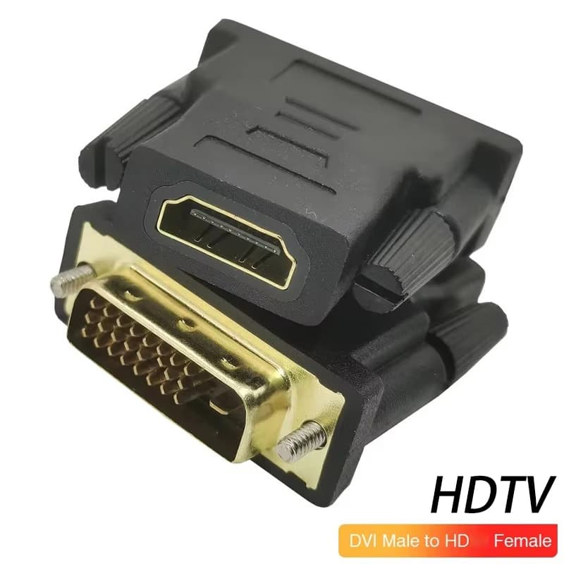 Adattatore DVI 24+1 a HDTV, Cavo Adattatore Bidirezionale HDTV a DVI, Convertitore da DVI a HDTV per PC, HDTV, Proiettore, PS4