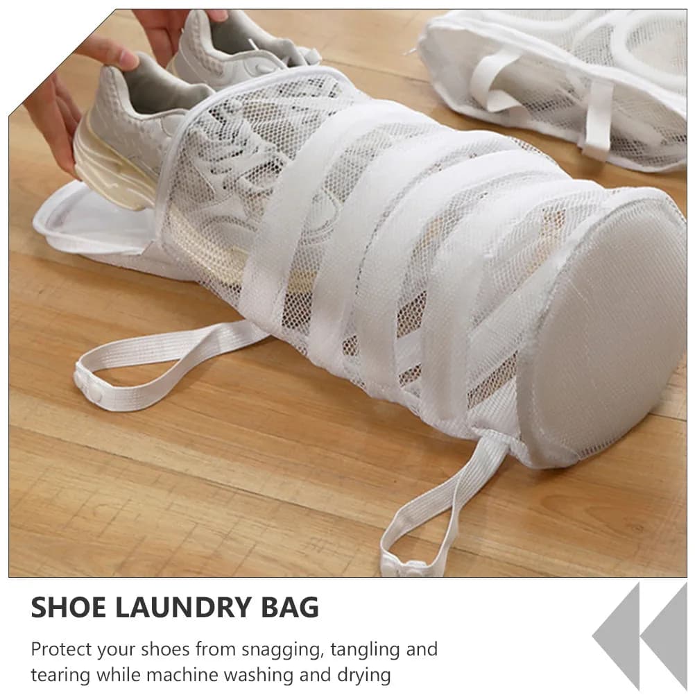 3Pcs Zippered Mesh Wash Bag for Shoes Socks Bras Lingerie Baby Clothes Sneaker Laundry Protector Washer Dryer Safe Reusable
