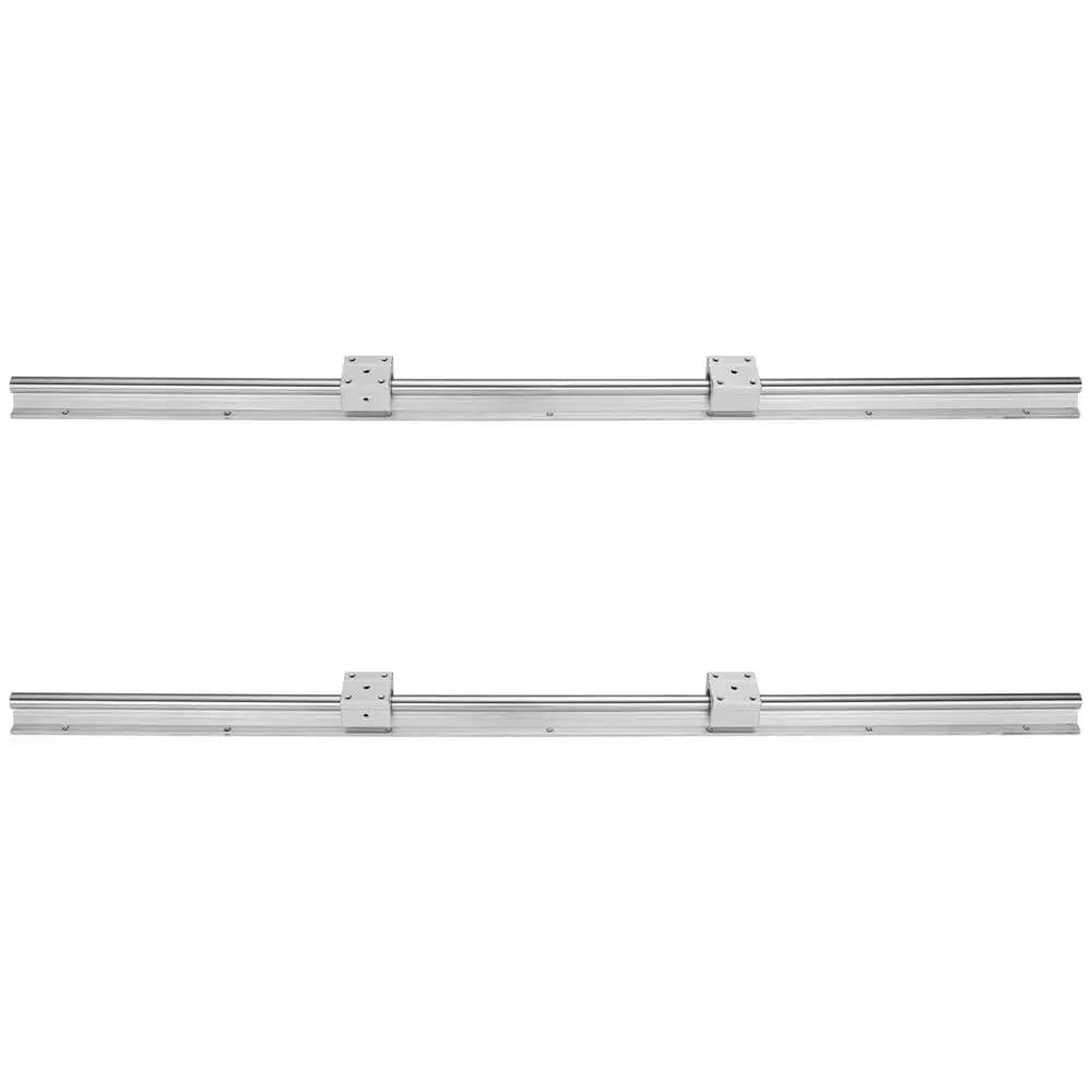 Linear guide, linear rail, 2 pcs. SBR16-800 mm carbon steel aluminum guide rail with 4 pcs. SBR16UU sliding blocks, linear bearing, bearing block, CNC parts for 3D printers, milling/turning machines