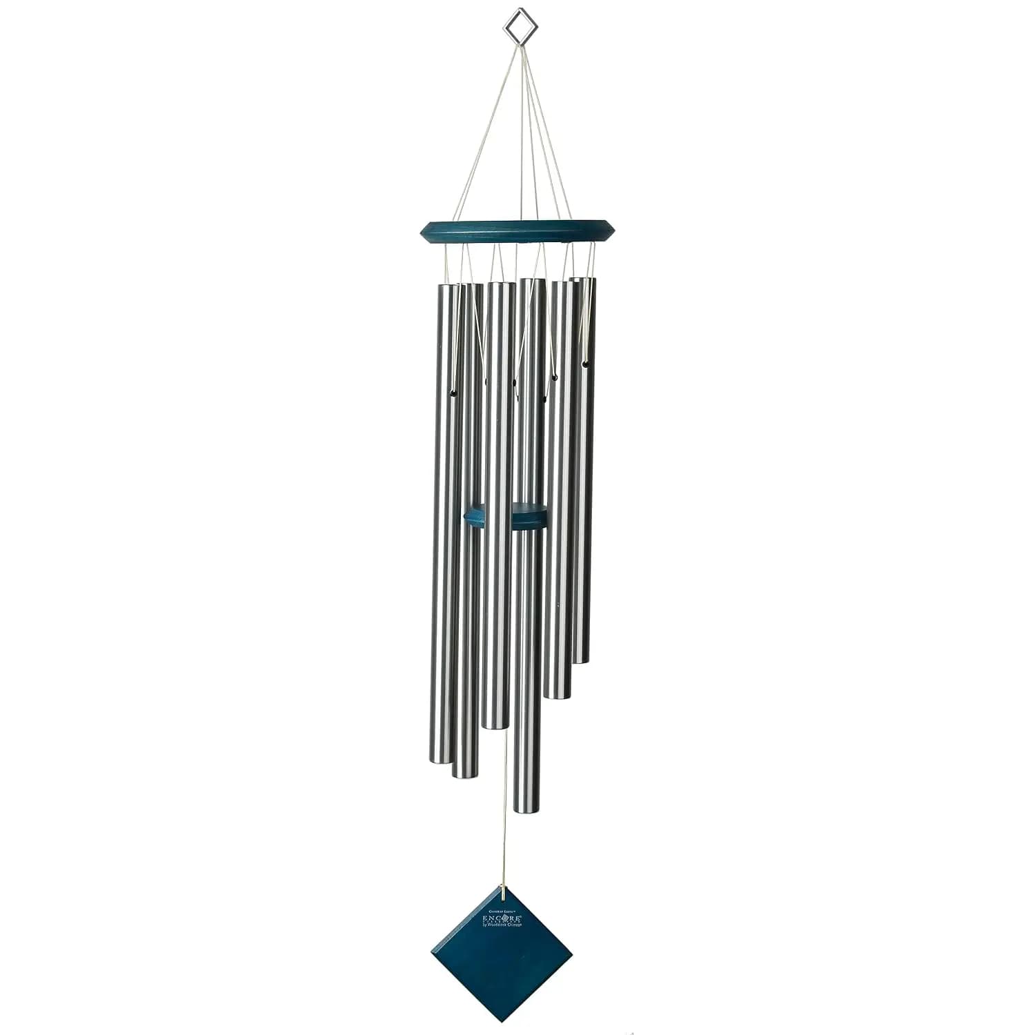 Pluto Wind Chime for Outside 37" Blue Medium Tone Sound for Outdoor Garden, Patio, Porch Decor Gifts, Encore Collection