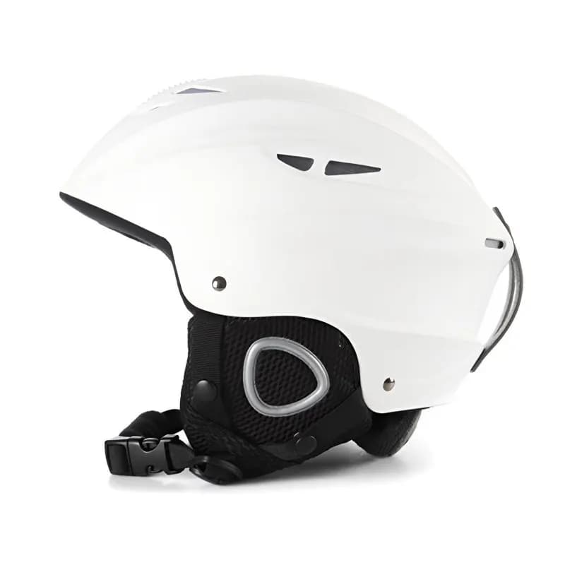 Casco da Sci con Occhiali Integrati, Casco Invernale Professionale, Ventilazione Regolabile, Unisex, Imbottiture per le Orecchie Rimovibili, Multifunzione