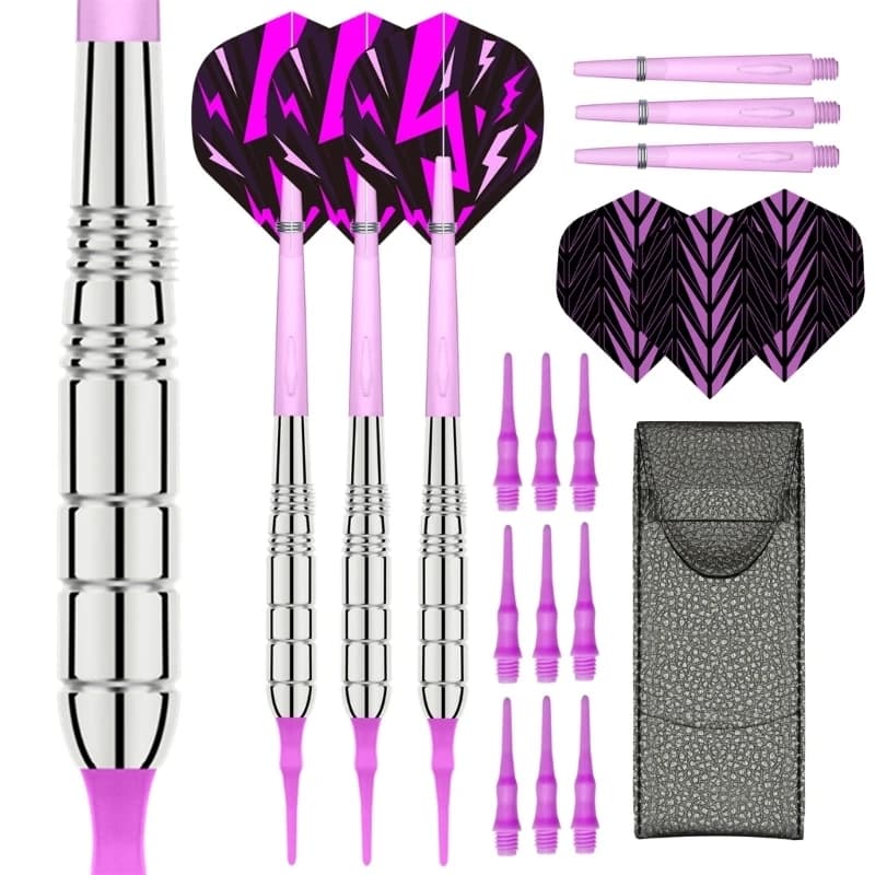 3 Pack 18g Soft Plastic Tip Iron Barrels Plastic Shafts PET Flight Soft Set