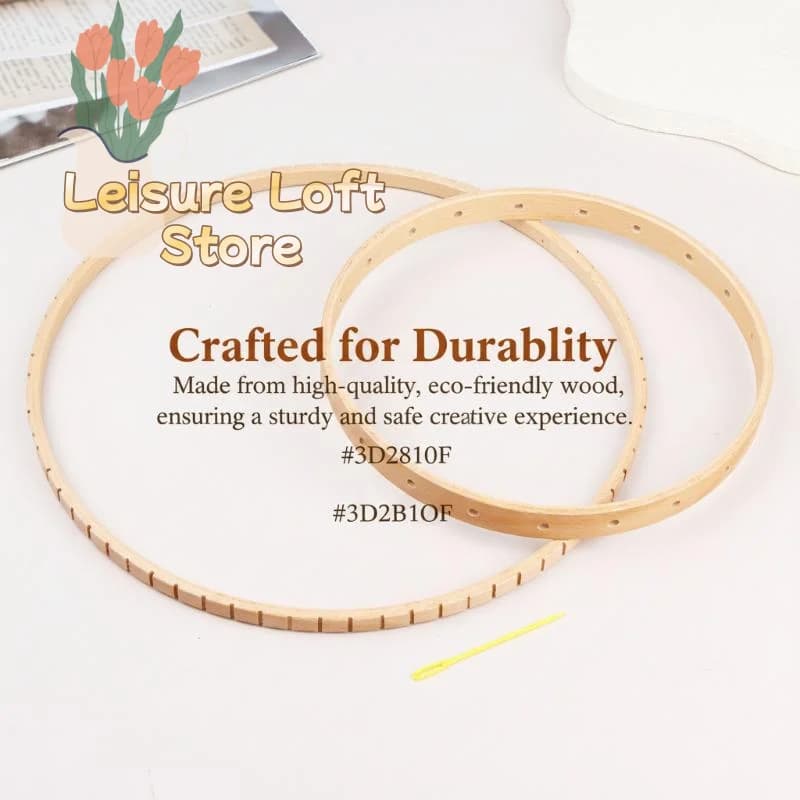 Wooden Hoops DIY Round Knitting Loom 1pc 2pcs Easy Weaving Frame for Wall Hanging Craft Supplies