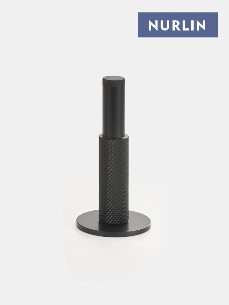 Nurlin Fermaporta zigrinato in ottone Fermaporta per porta del bagno Fermaporta per montaggio a parete per pavimento resistente Fermaporta per paraurti Cattura in ottone opaco