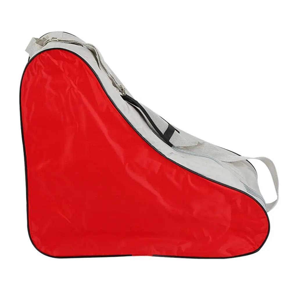 Red Mesh Cloth Inline Skate Bag Heavy Duty Handles Skating Tote for Ice Skates Roller Skates Practice Event Storage Shoulder Bag