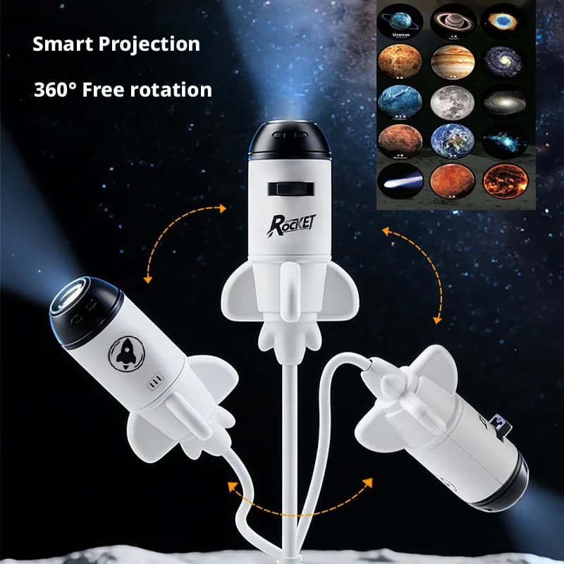 Mini Galaxy Star Projector USB LED Night Light Home Background Car Atmosphere Light Bedroom Lamp Decoration Children's Gift
