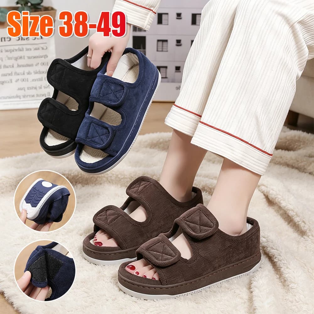 Diabetic Sandals Open Toe Diabetic Slippers Adjustable Elderly Sandals Breathable Orthopedic Footwear for Women and Men