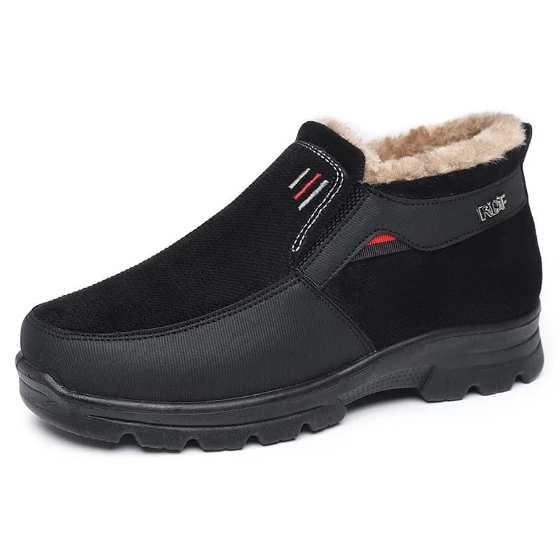 Stivali da Uomo Impermeabili, Scarpe Invernali Calde con Pelliccia, Scarpe Casual Antiscivolo, Stivaletti in Cotone Felpato