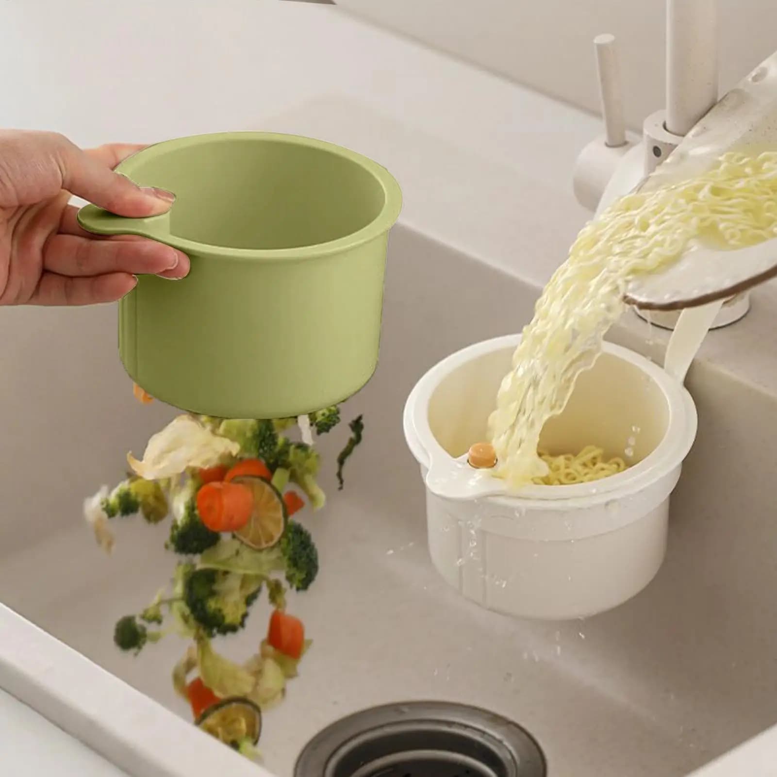 Cestello di scarico per lavello da cucina Lavello Catcher per alimenti Cestello di scarico Catcher per alimenti Accessori da cucina per rifiuti di pasta Verdura