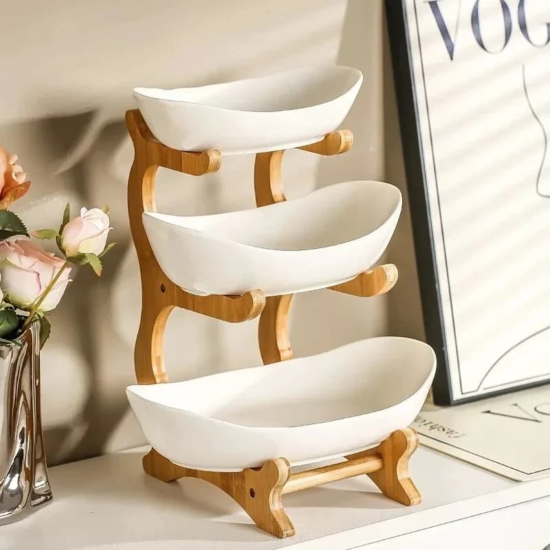 Piatto di frutta in plastica moderno creativo, piatto per snack, per la casa, soggiorno, cesto di frutta secca, piatto di caramelle, supporto per torta, insalatiera