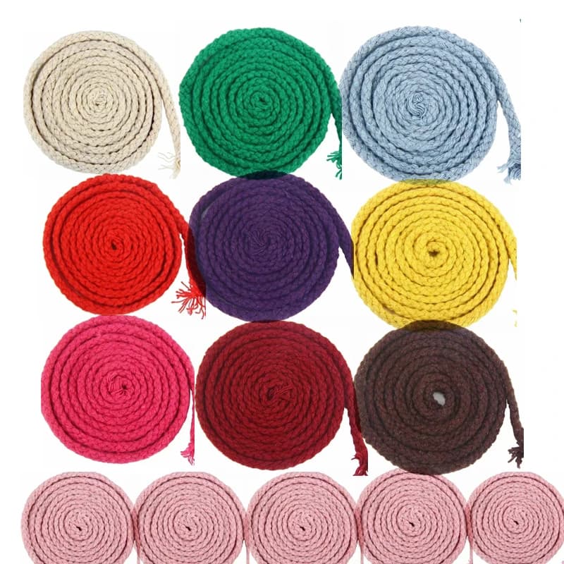 5mm 90 Metri Borsa Macrame Corda Cotone Cavi Decorativi 8 Condizioni Cavo Intrecciato Coulisse Corde FAI DA TE Casa Accessori Artigianali