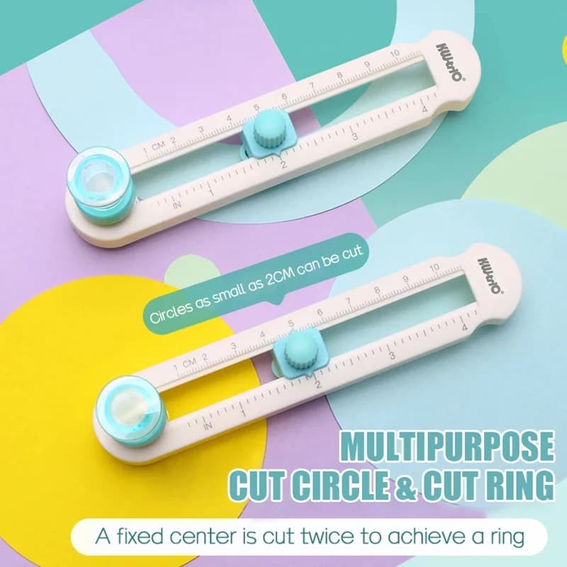 Multifunctional 360 ° rotating portable circular cutting machine - with adjustable blue knob, office material and school