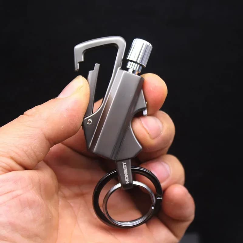 Portachiavi multifunzionale Kerosine accendino apribottiglie birra accenditore portatile esterno accessori per fumatori gadget per uomo