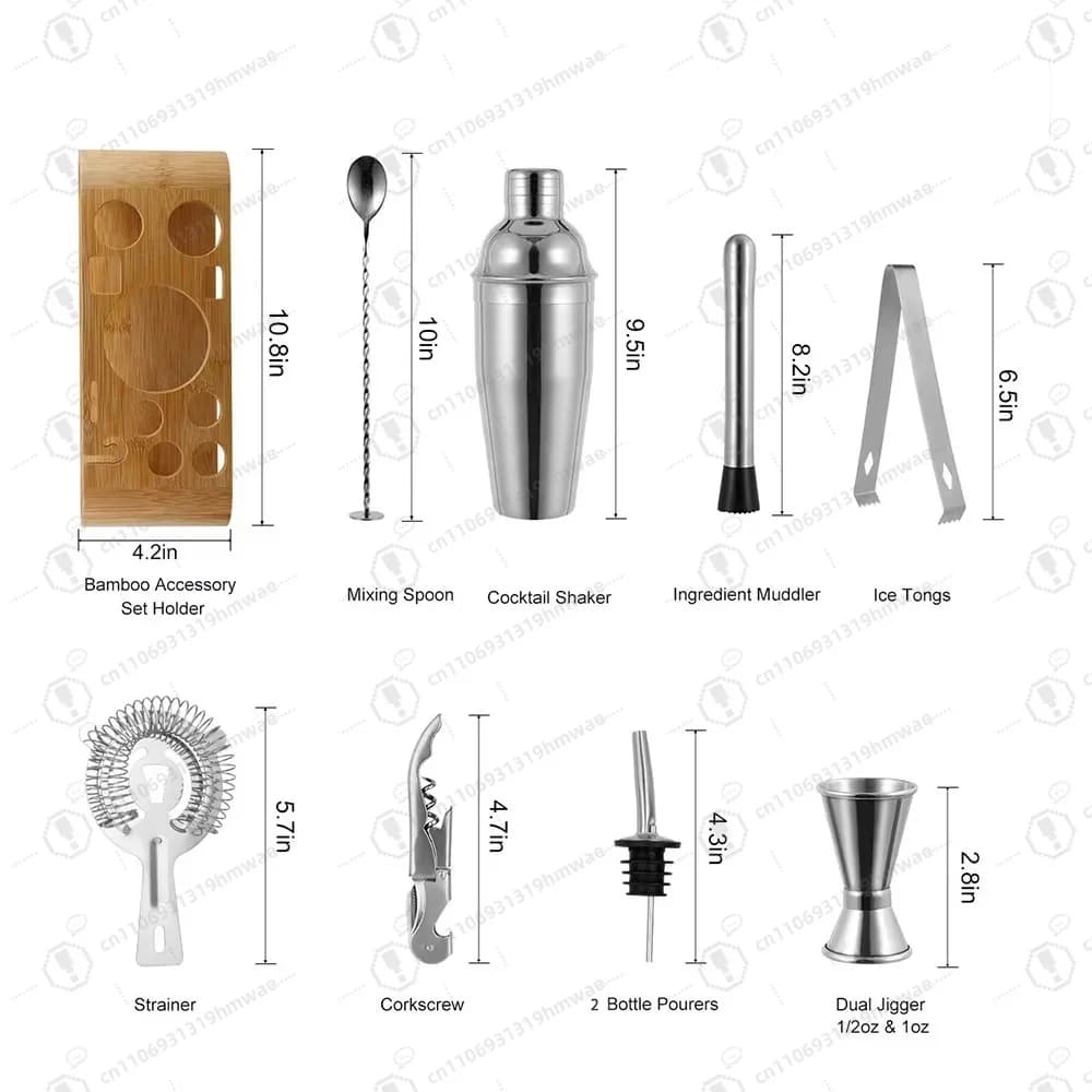 Kit da barista professionale in acciaio inossidabile da 1 pezzo, set di shaker per cocktail, accessori da bar per uso domestico, bar e pub