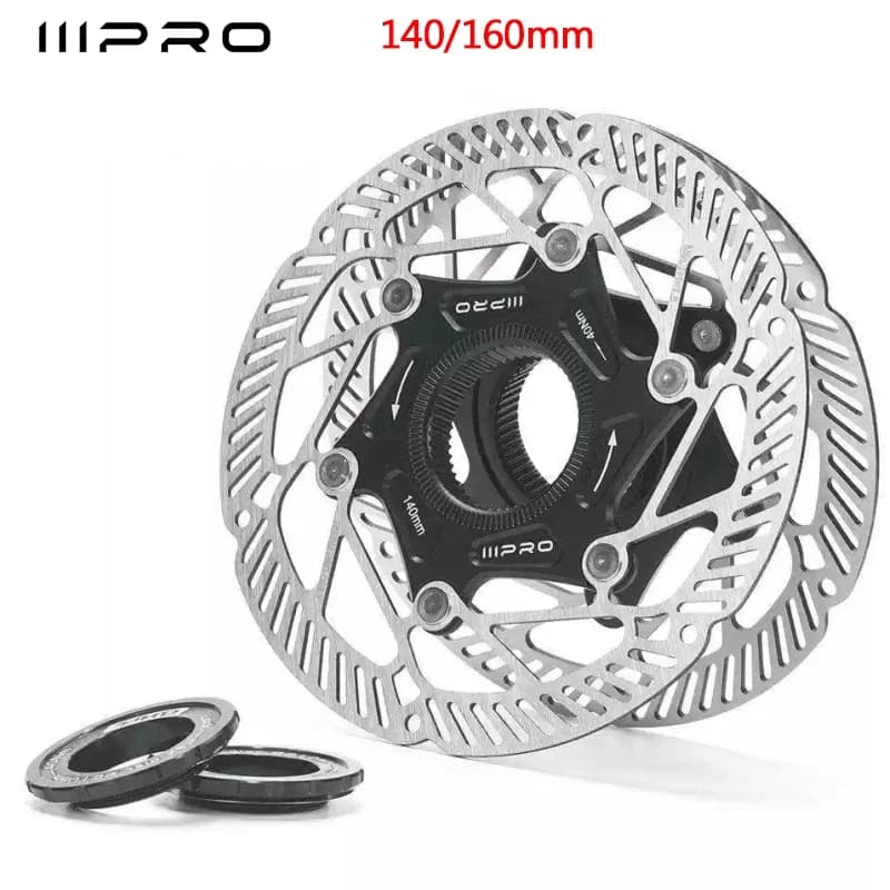 IIIPRO Ultra-Light 140/160mm Bicycle Brake Rotor Hollow High-Strength Steel MTB/Road Bike 6 Bolts/Center Lock Disc Brake Rotors