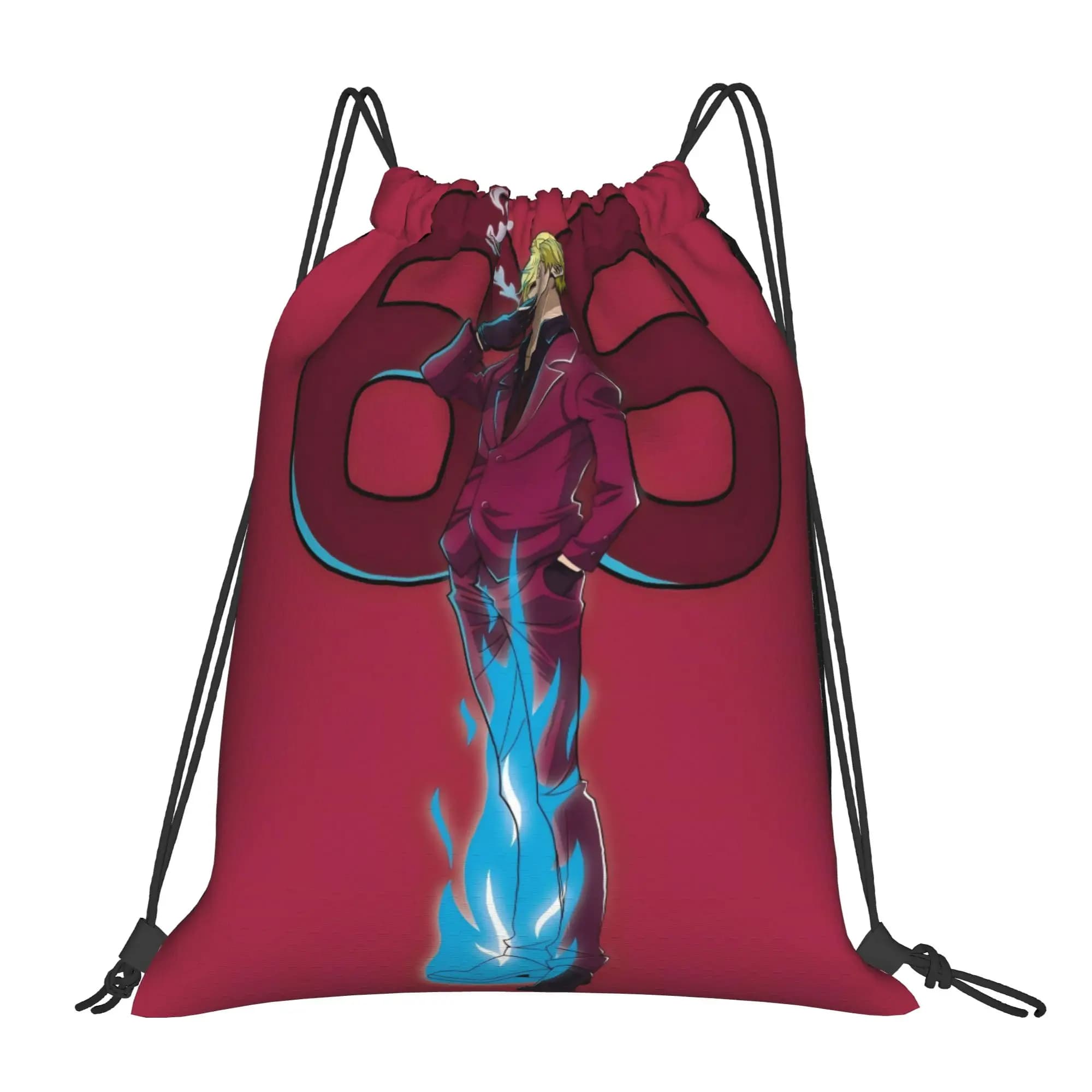 Zaini Portatili Sanji One Piece per Snorkeling, Equitazione, Spiaggia e Immersioni con Cordoncino di Chiusura