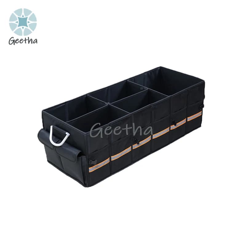 Kit organizer per scatola di immagazzinaggio pieghevole per bagagliaio di un design semplice per riporre articoli per auto