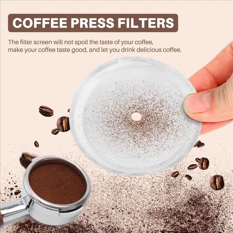 B06B-Filtro di ricambio per pressa francese Filtro a rete riutilizzabile in acciaio inossidabile per macchine da caffè Bodum French Press