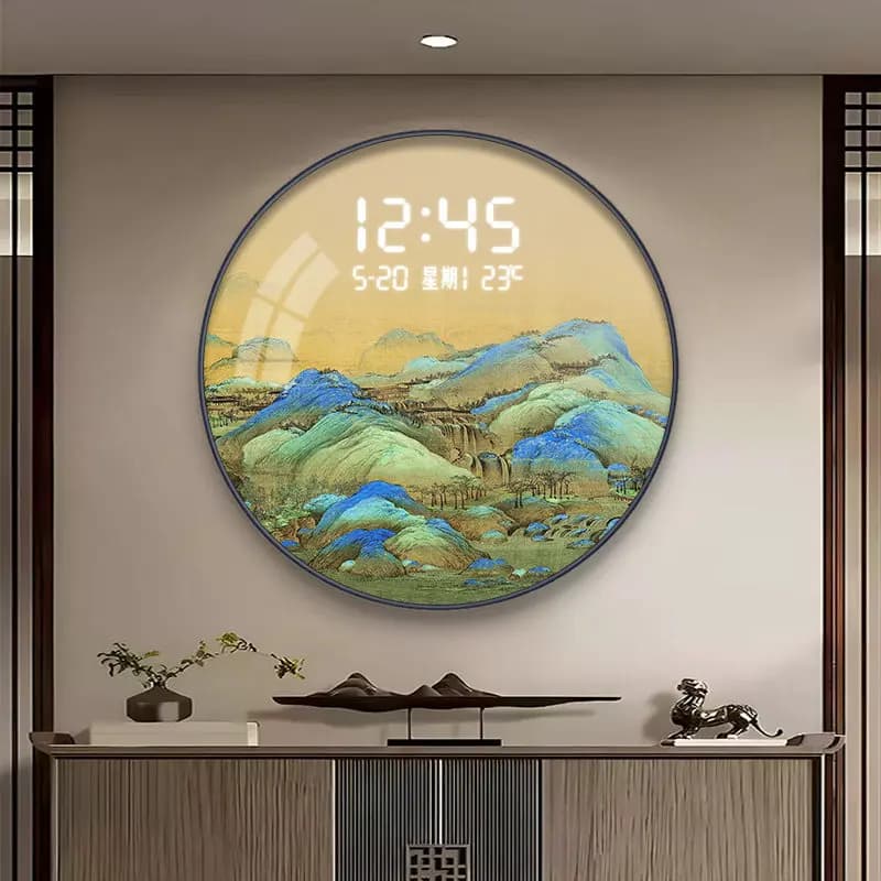 Upgrade Elegant Premium Wall Clock Night Light Design Modern Digital Clock Modern Nordic Big Orologio Da Parete Home Decor Items
