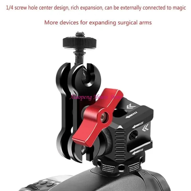 1/4" Screw Adapter Mic Light Stand Monitor Extend Bracket Three Head Hot Shoe Base Lightweight Suitable for Photography 77JC