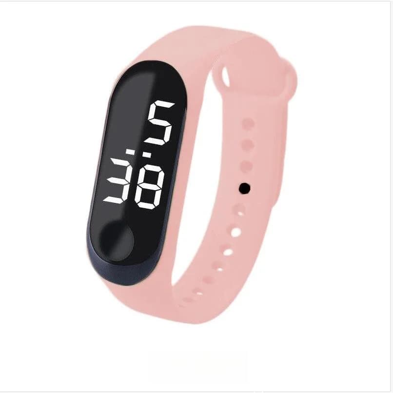 Orologi sportivi digitali a LED da uomo Display digitale elettronico a luce bianca Orologio stile retrò Orologio da uomo per bambini Orologio sportivo elettronico