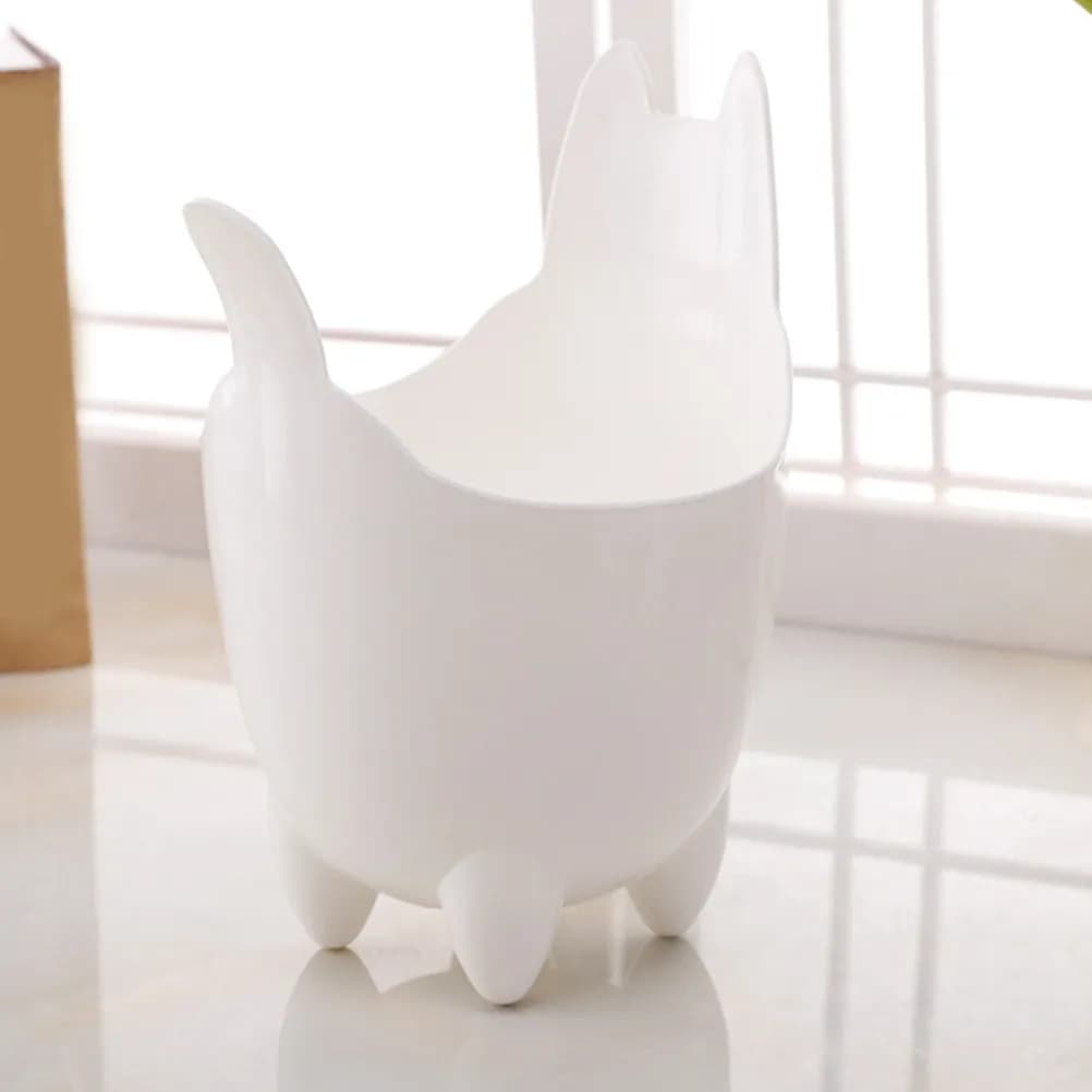 Cartoon Cat Mini Trash Can for Desk Desktop Garbage Can Small Countertop Waste Basket Kawaii Organizer Pen Holder Storage