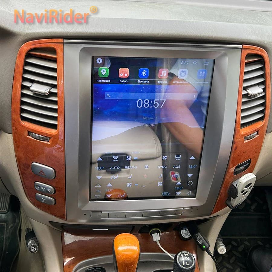Autoradio Android per Toyota Land Cruiser 100 2003 e Lexus LX470, GPS, Carplay, Lettore Multimediale Video, 128GB