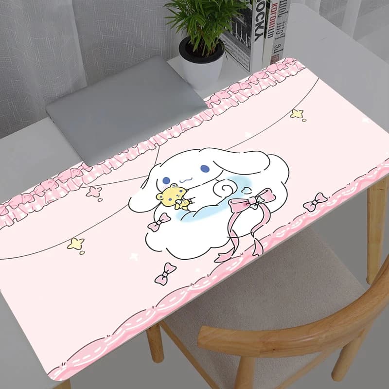 Tappetino per Mouse da Gaming Anime, Grande Mousepad XXL Cinnamoroll Sanrio, Tappetino per Tastiera e Mouse