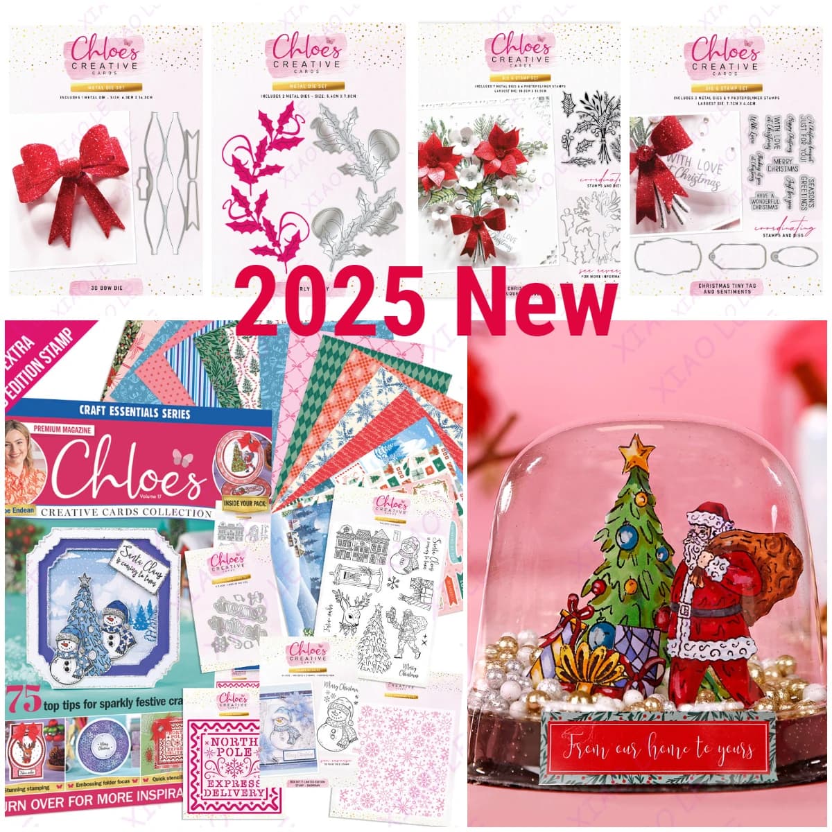 Merry Christmas Creative Cards Box Kit Stamps And Dies New Arrival 2025 Scrapbook Diary Decoration Stencil Embossing Template