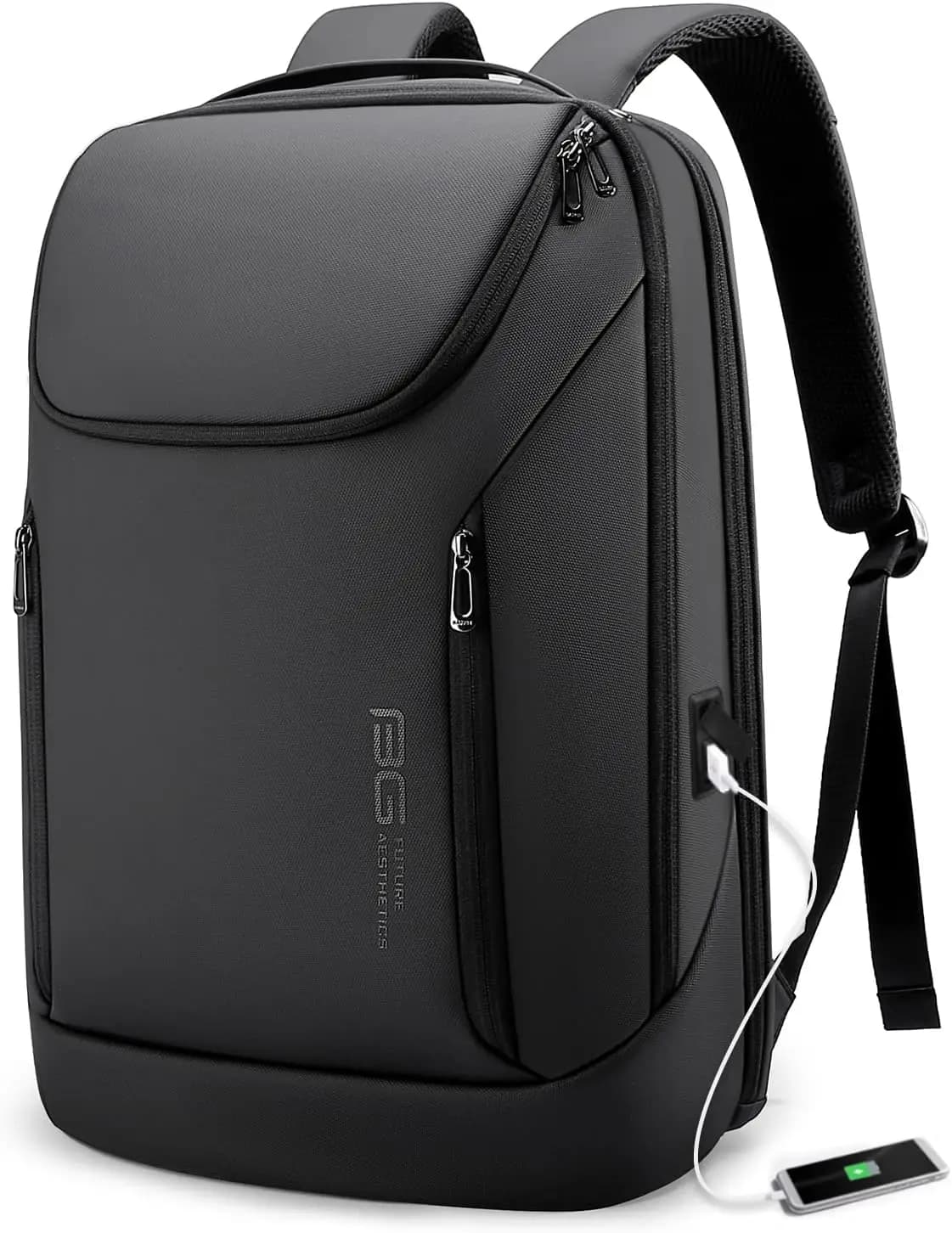 Zaino Impermeabile per Affari con Porta USB per Laptop da 15.6 Pollici, Borsa da Viaggio Resistente