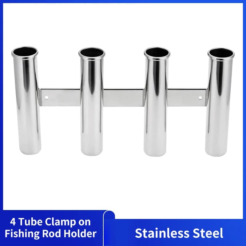 4 Stainless Steel Pipe Candle Holder Boat Fishing Candle Mounting Brace for Rod Pipe Marine Accessories