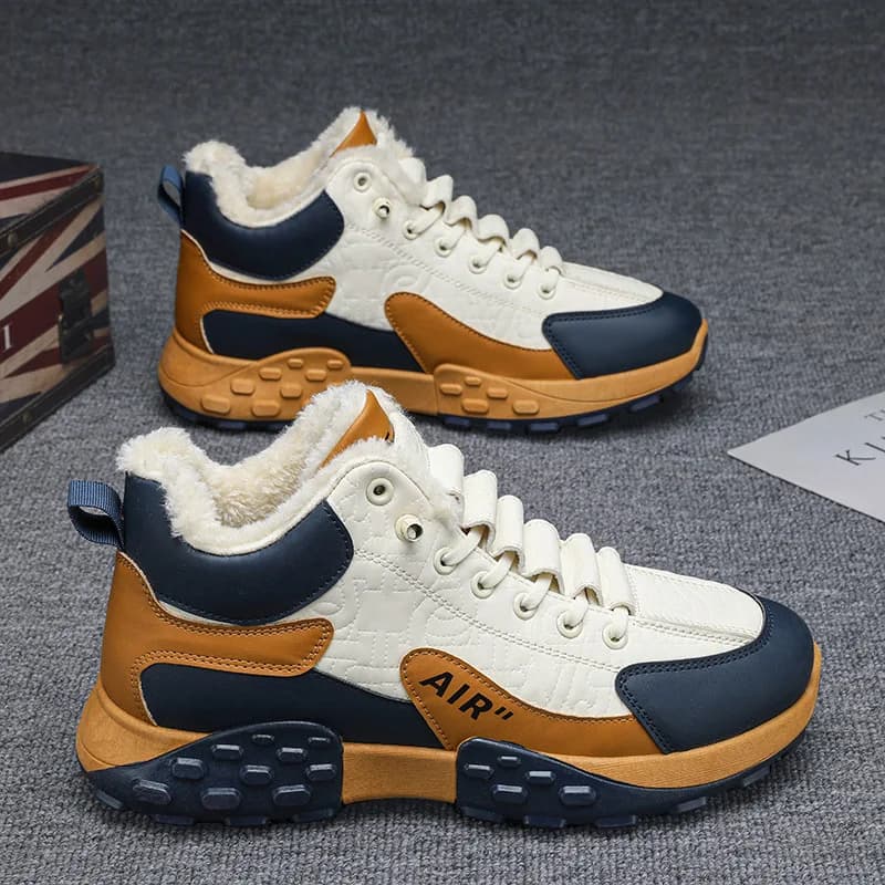 Scarpe Invernali da Uomo con Piattaforma, Sneakers Spesse in Cotone, Scarpe Casual alla Moda, Stivali da Neve Alti