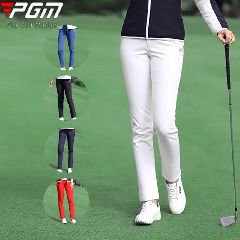 PGM pantaloni da Golf invernali da donna pantaloni da donna impermeabili caldi in pile pantaloni da prevenzione della neve pantaloni sportivi dritti elastici per ragazze XS-XXXL