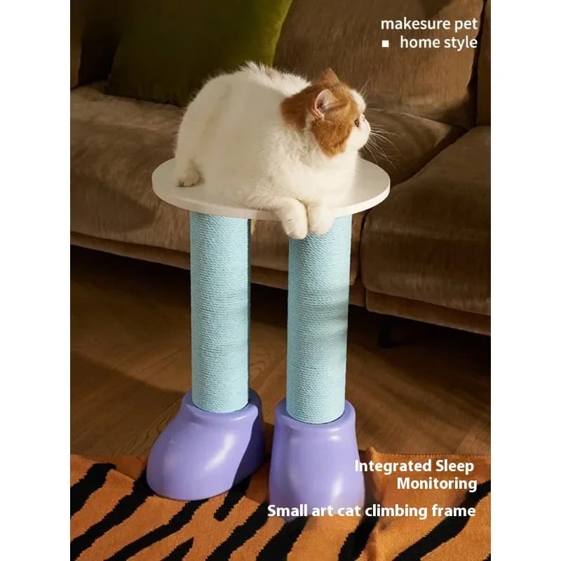 Robusto albero per gatti con tiragraffi integrato Colonna Struttura da arrampicata Nido per gatti verticale resistente ai graffi Giocattolo da gioco multilivello