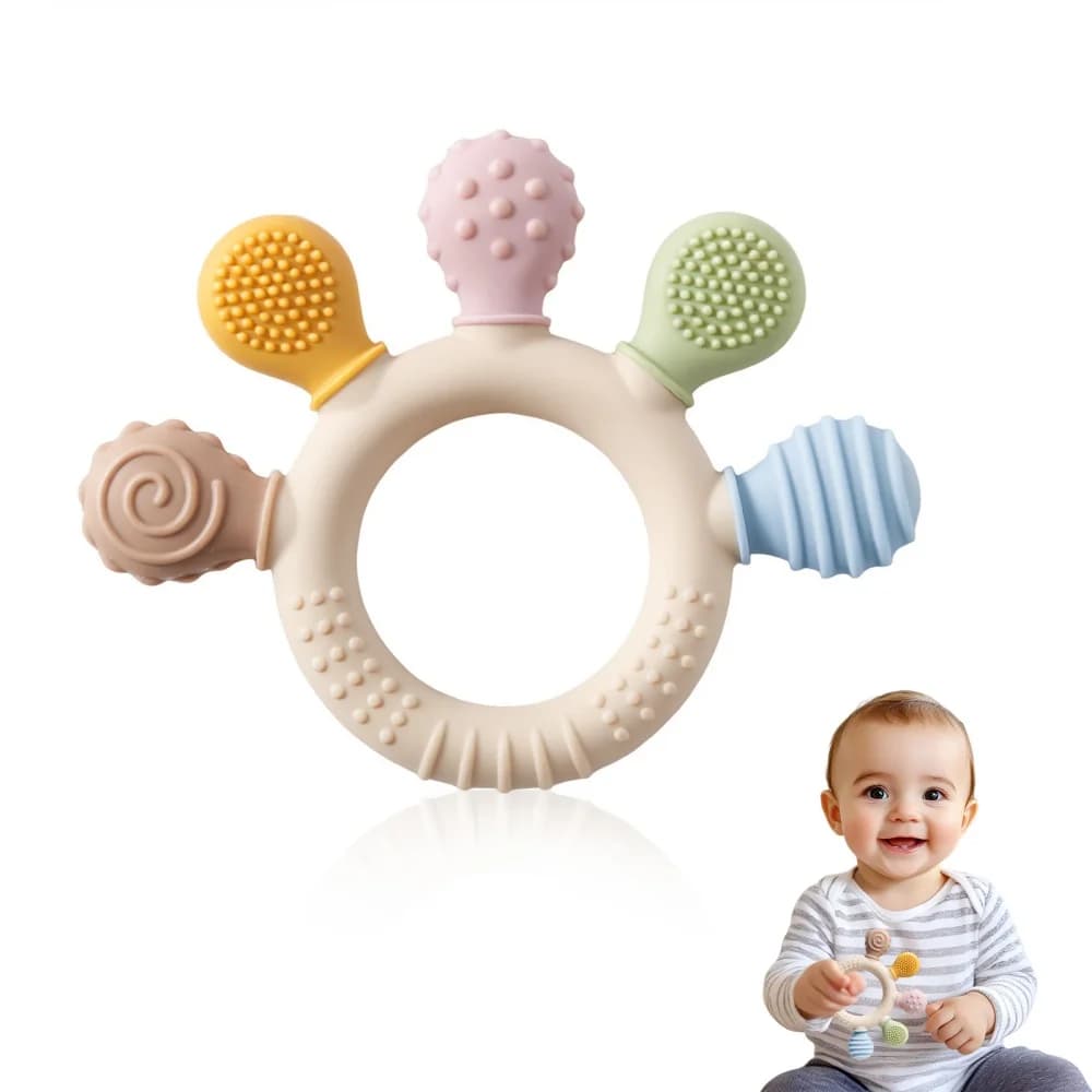 Nuovi giocattoli dentali per massaggiagengive in silicone per bambini Braccialetti per anelli per dentizione per dito in silicone senza BPA per articoli per neonati Regalo per giocattoli per la dentizione del bambino
