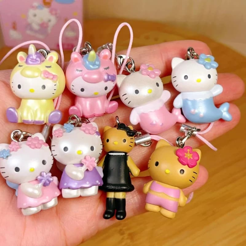 Disponibile: Decorazioni per Telefono a Tema Sirena, Serie Fantasy Kt Cat, Ciondolo Lungo in Pelle Nera, Portachiavi, Mini Bambola, Regalo per Festival