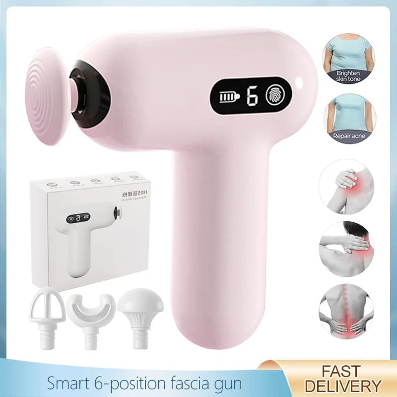 Mini Pistola Massaggiante Portatile a Impatto con Schermo LCD Touch per Massaggio Muscolare, Esercizio Fisico, Relax Atleti, Dimagrimento e Modellamento